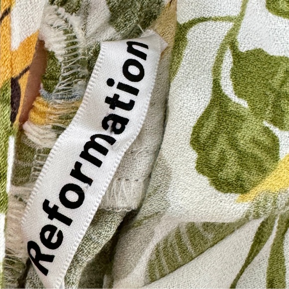 Reformation Sloane Botanical Print Midi Dress Sleeveless - Picture 6 of 7